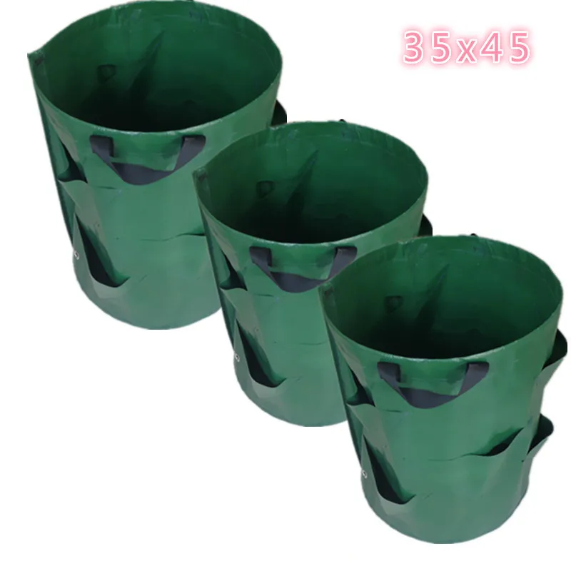 POCKETGARDEN Strawberry Planter Outdoor Vertical Garden Plant Wall Hanging Planting Bag FLOWER PLANTERS