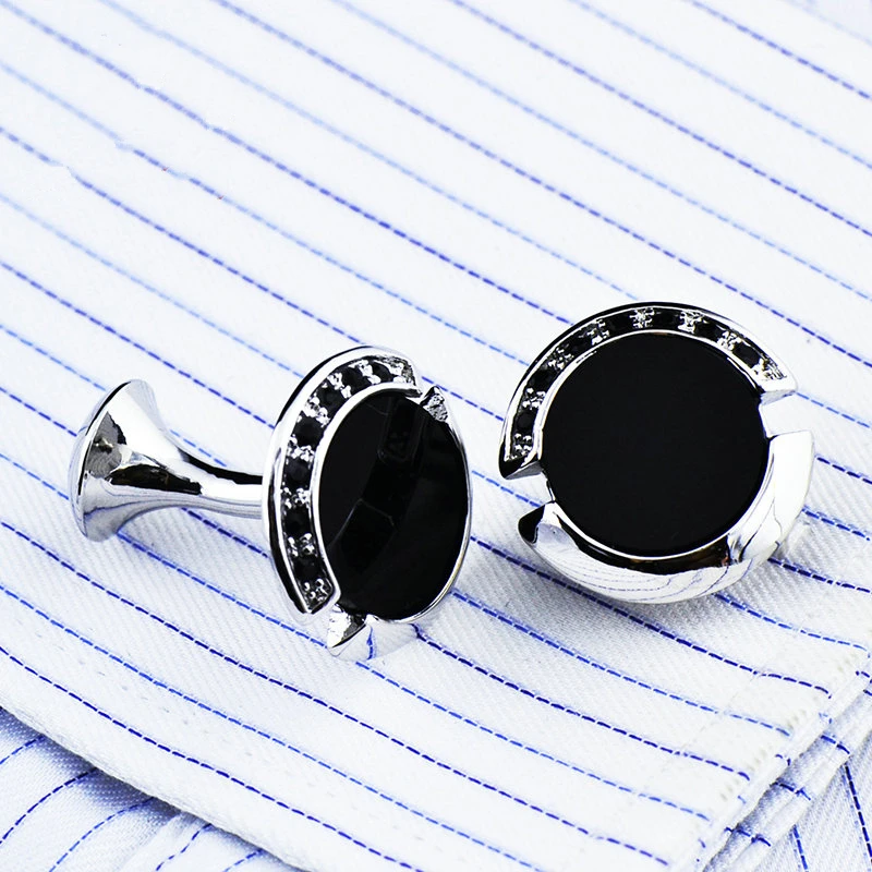 Jewelry french shirt cufflink for mens Brand designer Cuffs link Button male crystal High Quality Luxury Wedding abotoaduras