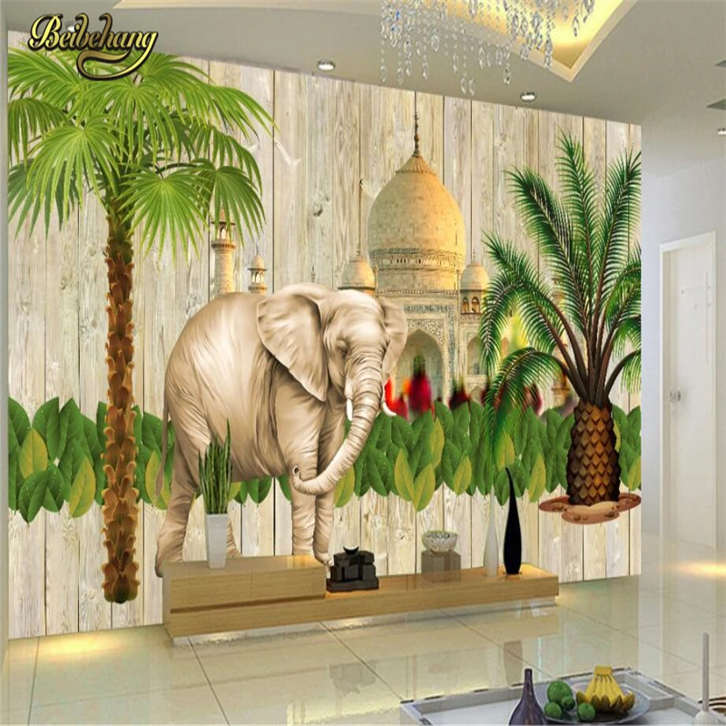 

beibehang Indian elephant Home decor wall paper papel de parede 3D photo wallpaper mural for living room bedroom flooring paper