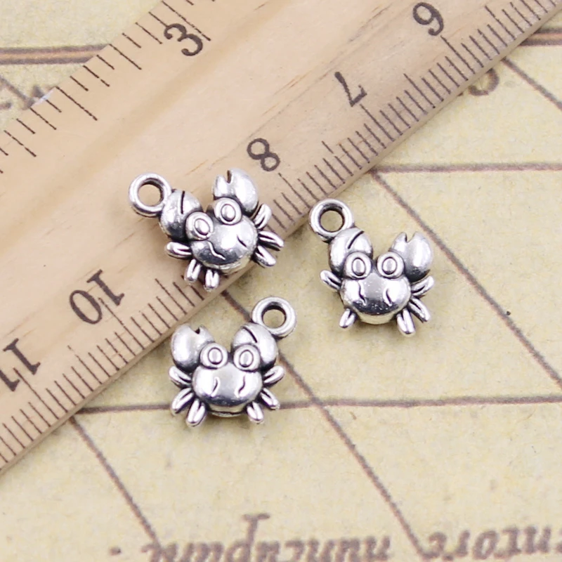 20 sztuk Charms kraba 12x11mm tybetański brąz srebrny kolor wisiorki antyczny tworzenia biżuterii DIY Handmade Craft