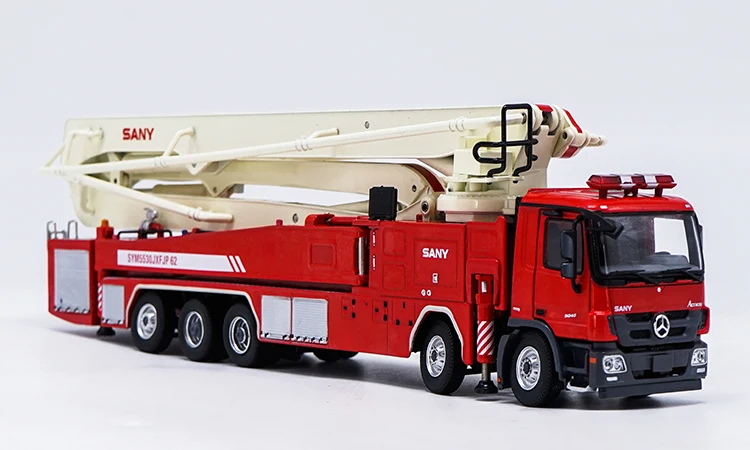 Collectible Diecast Toy Model Replica 1:50 Scale SANY 62m City Tower Fire Truck Vehicles Alloy Model Gift