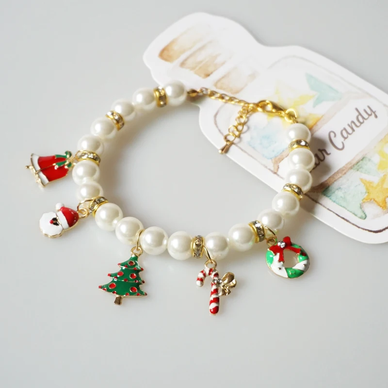 Imitation Pearl Cute Dog Necklace Pet Collar Accessories Jewelry Neck Chain For Small Dogs Large Dog Cats 6 Types