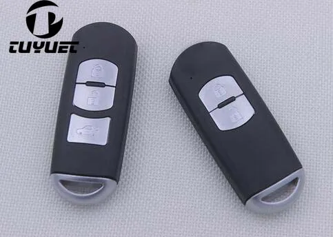 Coque de clé télécommande intelligente à 2 ou 3 boutons, étui vierge pour clé de voiture, compatible avec Mazda CX-5/Summit/Axela/ATENZA/M3/M6