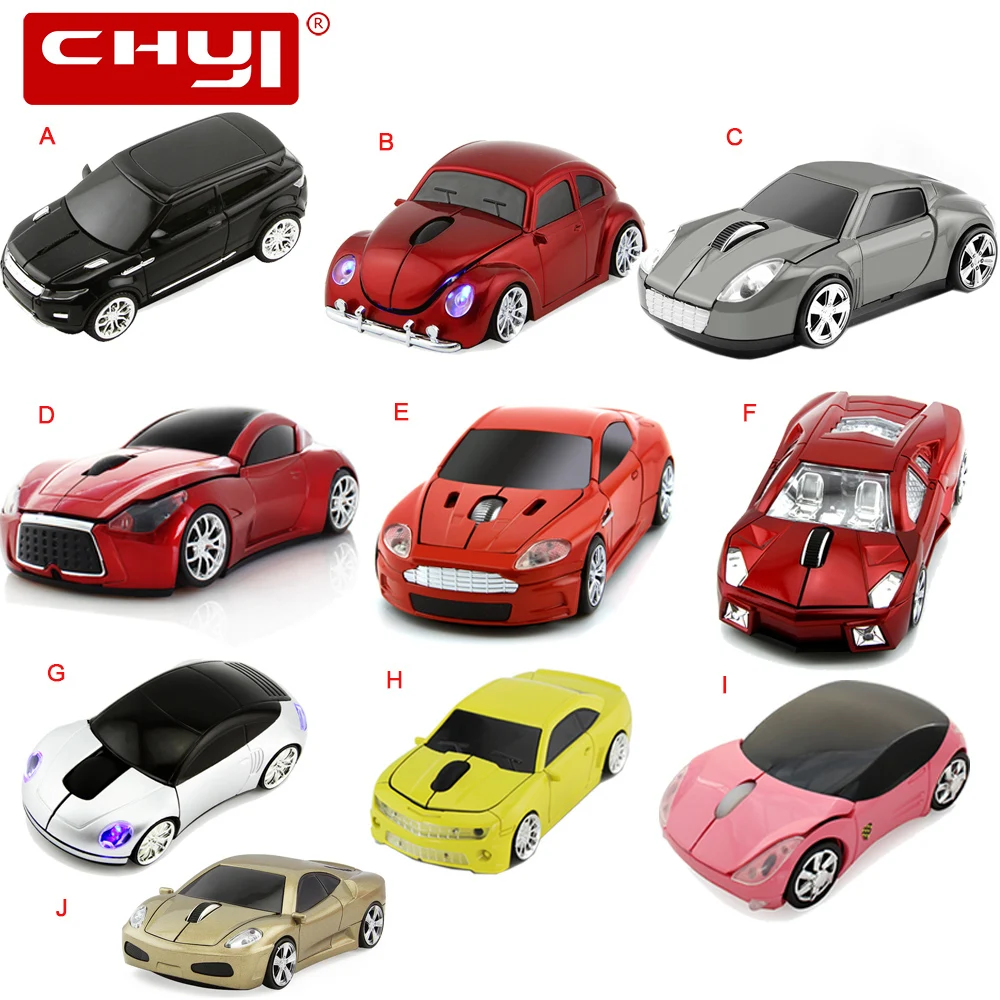 Wireless Sports Car Mouse Ergonomic 1600DPI A Collection of Famous Cars USB Mouse Optical Mice Mause for Computer PC Laptop