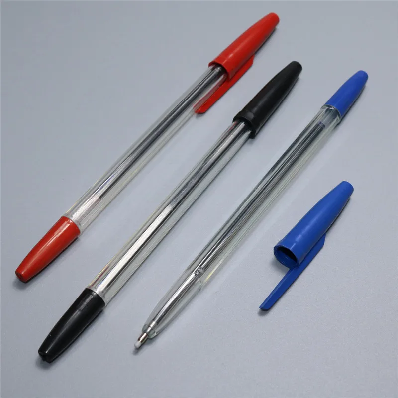 5 Pcs 0.7mm Ballpoint Pens Ball Point Red Blue Black Bullet Ballpoint Gift School Writing Supplies Stationery Promotional Pen