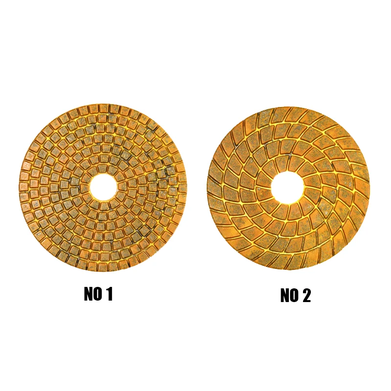 6PCS/Set 4 Inch Super Diamond Polishing Pads 100mm Copper Metal Bond Wet Polishing Pad For Marble Granite Stone Fast Grinding
