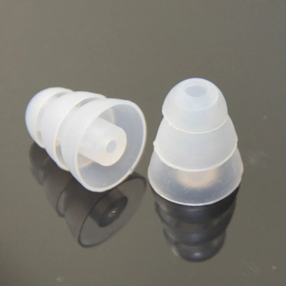 Poyatu شفافة صغيرة الحجم الثلاثي شفة سماعات الأذن ل Shure Se215 SE535 SE315 420 425 530 Westone سماعات أذن سماعات