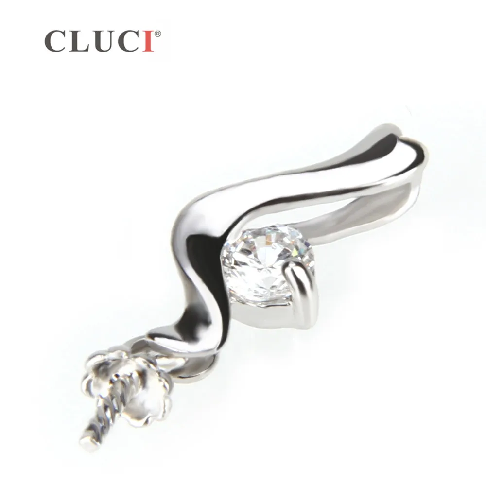 CLUCI women jewelry 925 sterling silver pendant accessory pearl pendant fitting, mounting for DIY charm pendant SP155SB