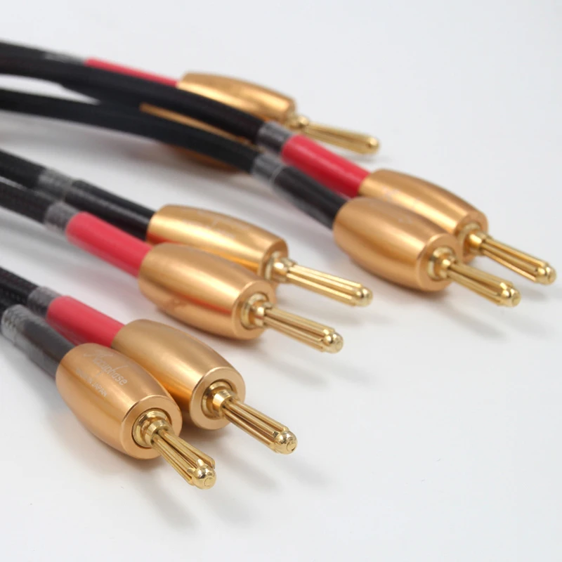 Hifi Accuphase 40th audio speaker cable hifi loudspeaker cable with 24k Gold plated banana plug