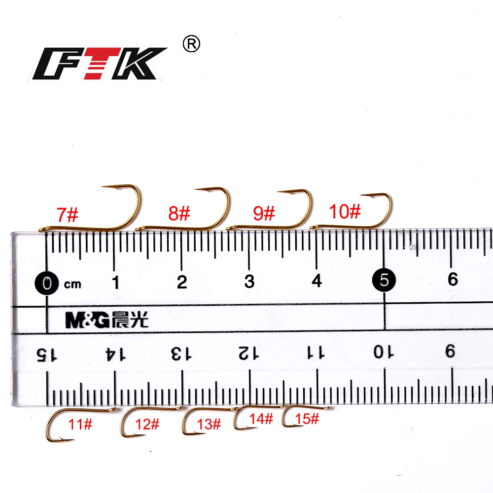 FTK Barbed Hook Size7#-Size15#  Fishing  From Japan Hooks Jig Carp Feeder Anzol Fishhook Fishing Tackle