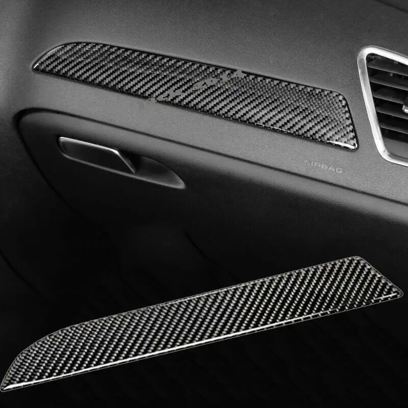 Real Carbon Fiber Co-pilot Dashboard Panel Cover Trim For Audi A4 B8 2008 2009 2010 2011 2012 2013 2014 2015