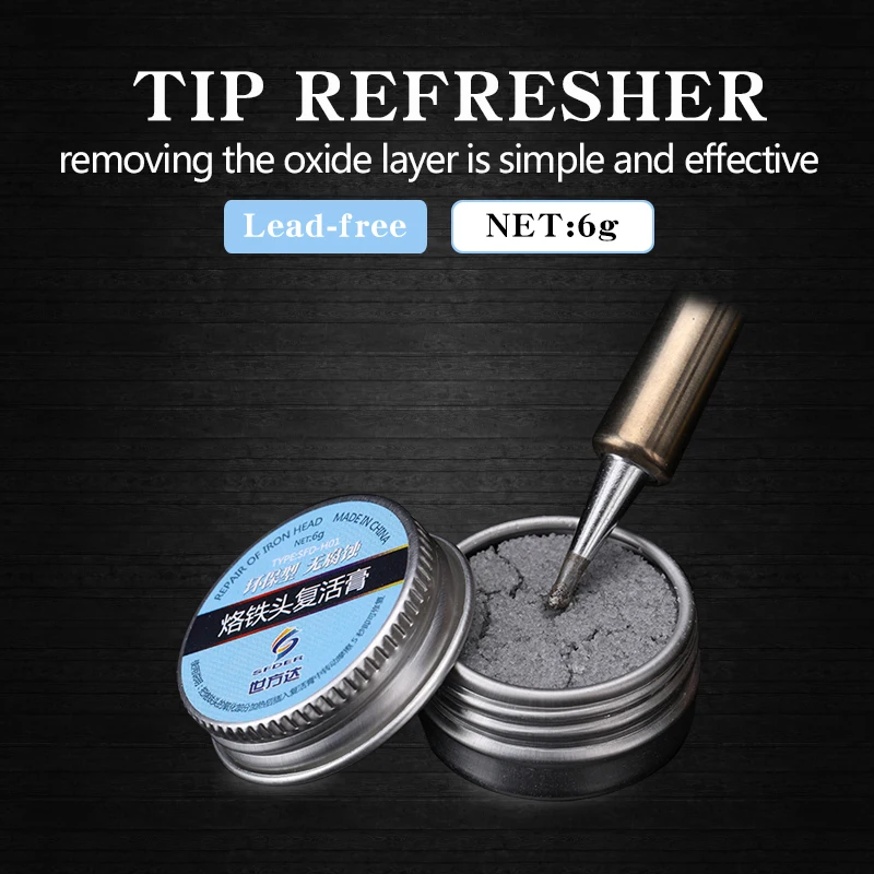 Soldering Iron Lead-Free Tip Refresher Clean Paste for Oxide Solder Iron Tip Head Resurrection Repair Tools