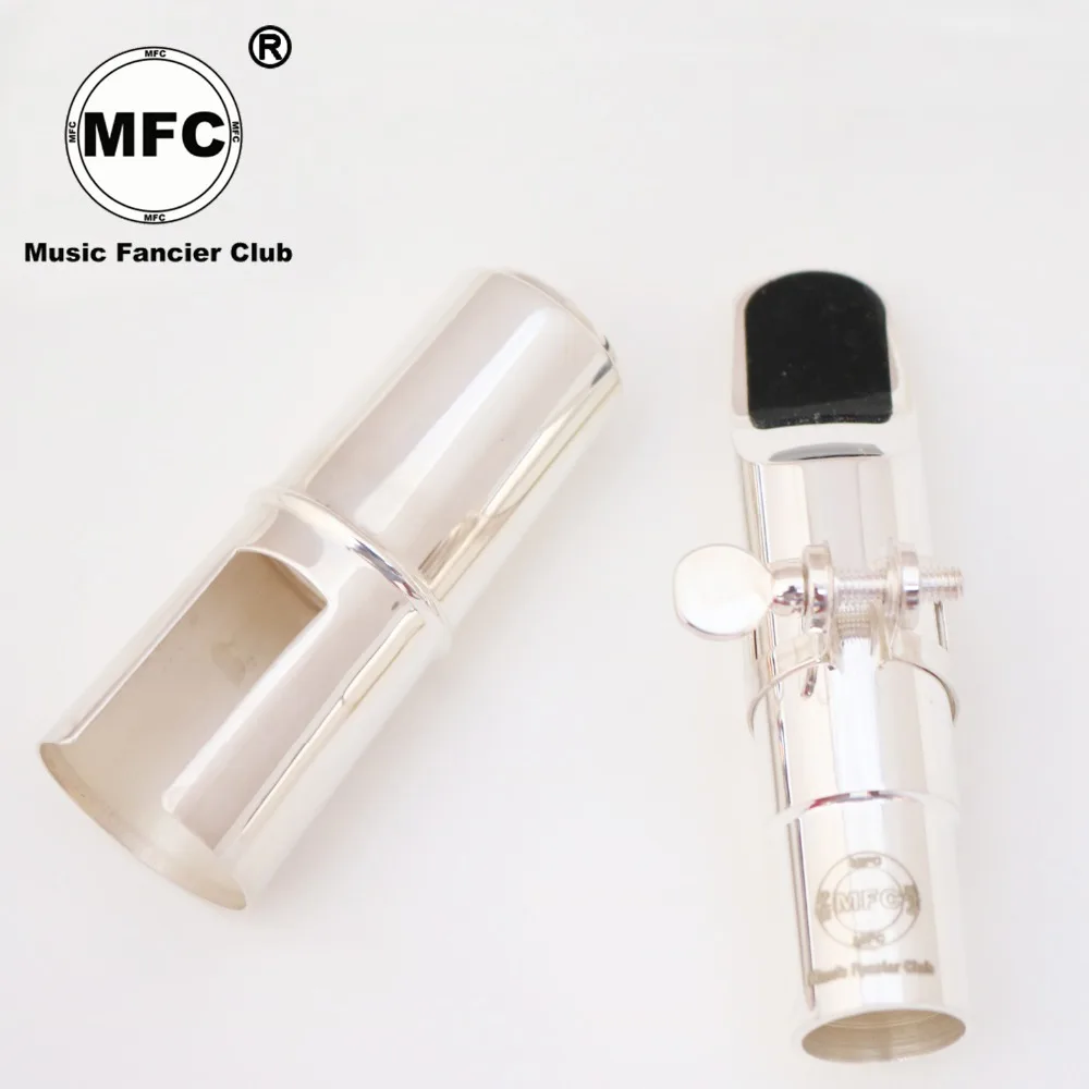 Professional Music fancier Club Tenor Soprano Alto Saxophone Metal Mouthpiece Silver Plated Mouthpiece Sax Mouth Pieces 56789