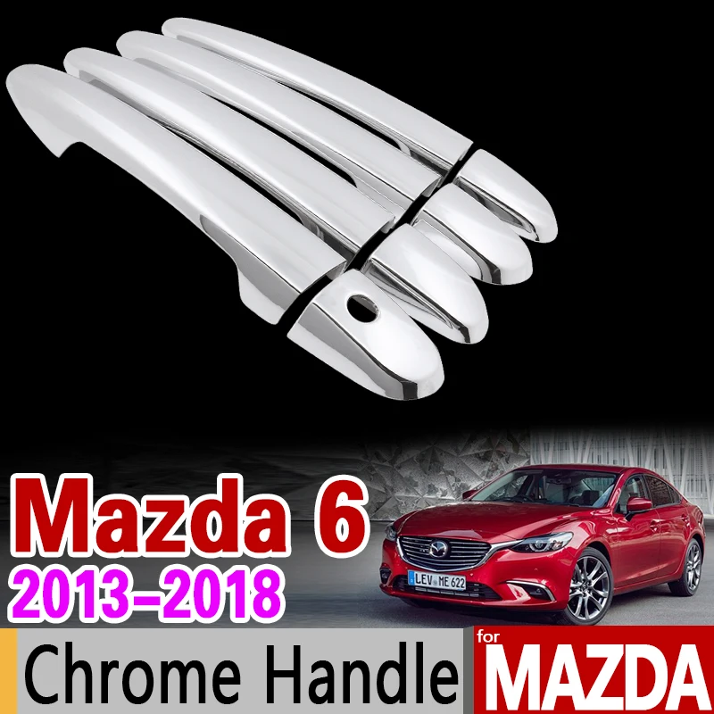 

for Mazda 6 Atenza 2013 - 2018 Chrome Handle Cover Trim Set 2014 2015 2016 GJ GL Sedan Wagon Car Accessories Sticker Car Styling