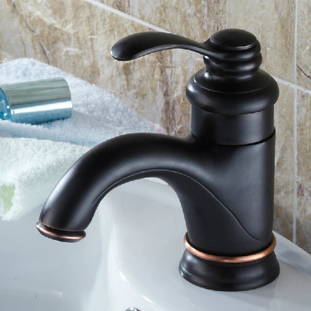 2018 Newly Luxury Ancient Retro Bathroom Mixer Taps Deck Mounted Single Holder Black Faucet B3235