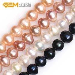 GEM-inside 7-8mm Genuine Cultured Pearl Beads DIY Bead Loose Bead For Bracelet Or Neckace Making Strand 35cm Wholesale ! NEW!!