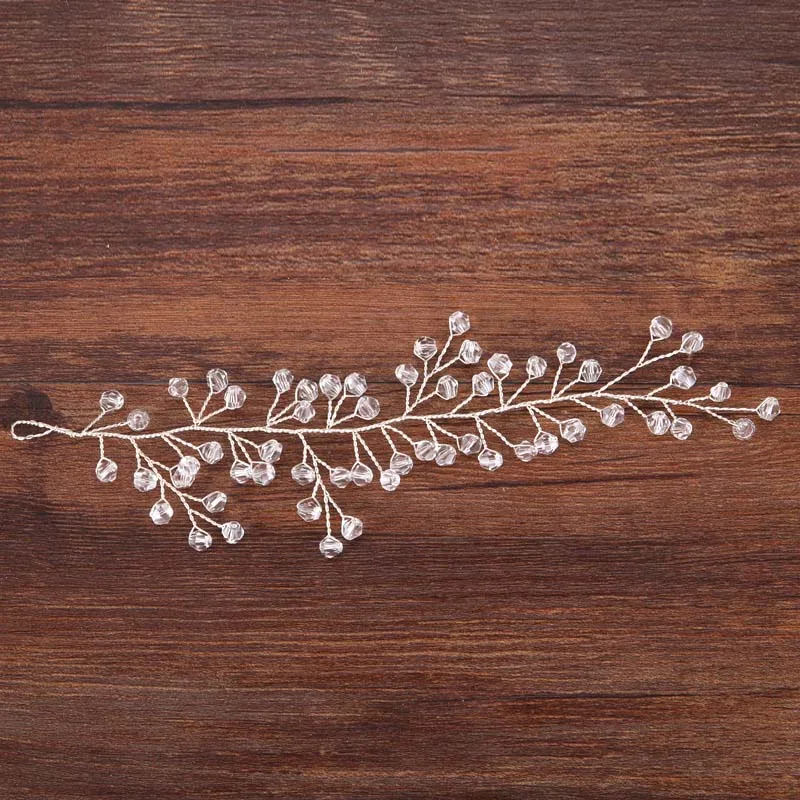 GETNOIVAS pettini per capelli fatti a mano con foglie di cristallo gioielli perline perline diadema copricapo da sposa accessori per capelli da