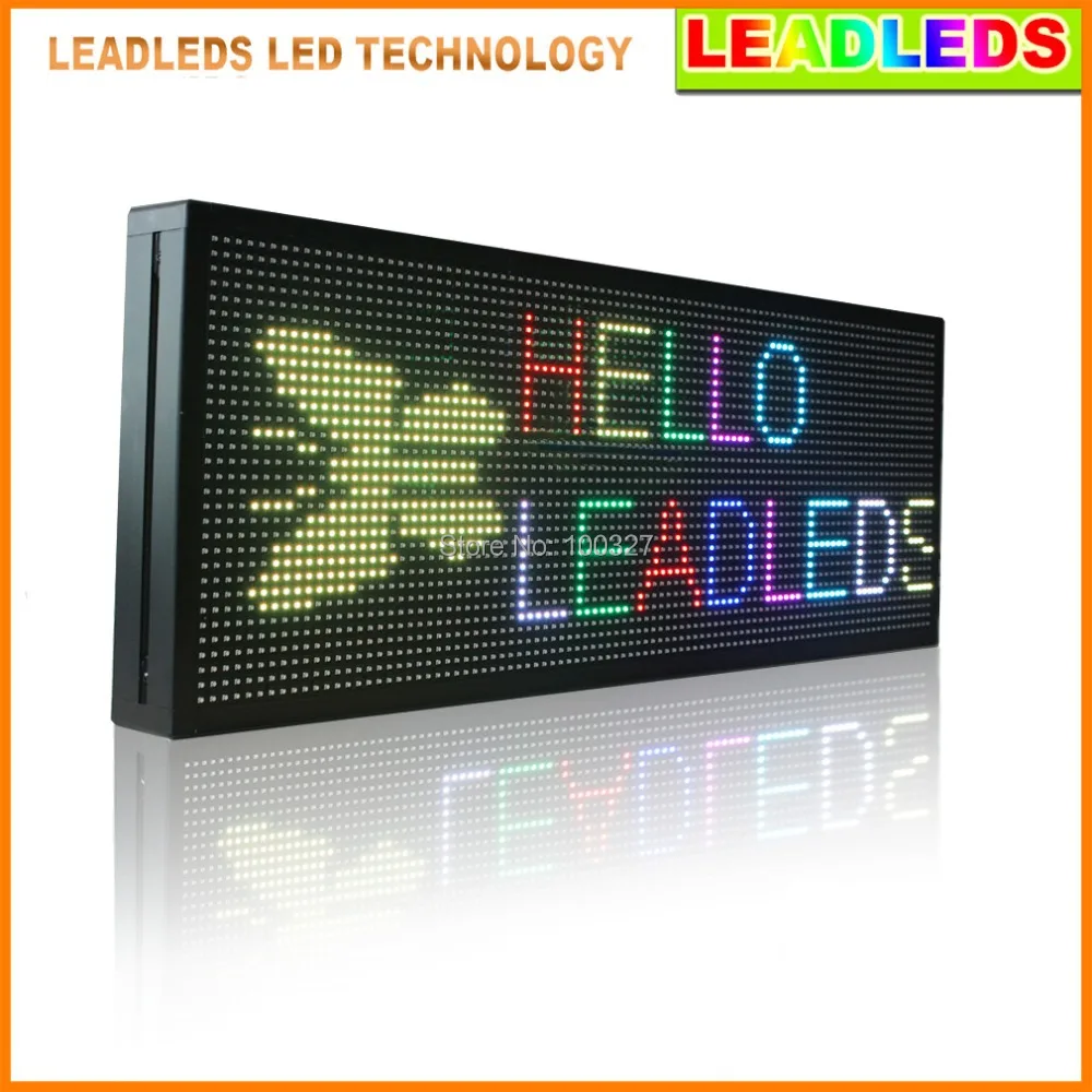 39inchP10 Indoor advertising led sign with rgb 7 color, programmable and scrolling message