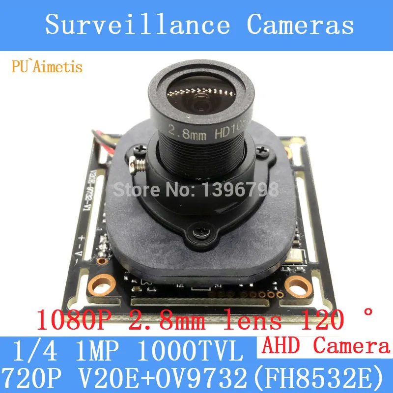 

PU`Aimetis 720P AHD 4in1 camera module 1.0MP 1000TVL night vision wide angle 120 degrees 1080P 2.8mm lens surveillance cameras