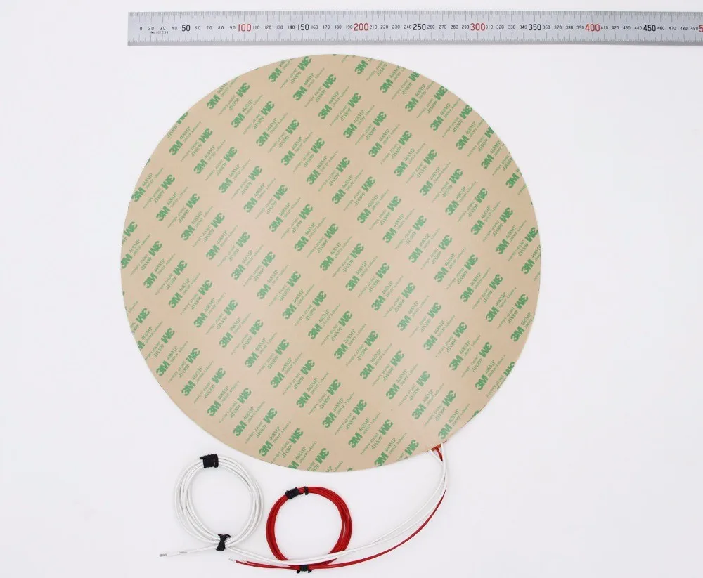 Dia 500mm round Silicone Rubber Heater Mat 110V/220V 800W heated bed 50cm for Reprap Delta Kossel 3D printer