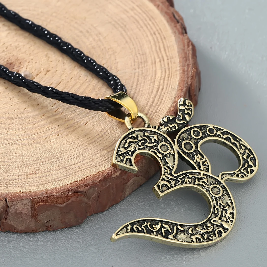 Cxwind Vintage OM Necklace Ohm Pendant Jewelry OM Charm yoga Jewelry Women Ethnic Necklaces Meditation Yoga Jewelry Wholesale