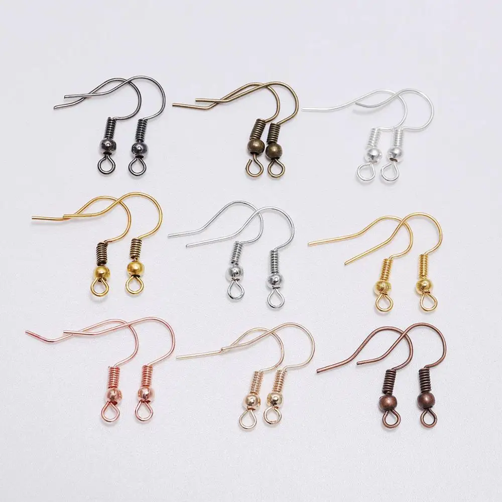 100pcs/lot 20x17mm DIY Earring Wires Earrings Hooks For Jewelry Making Findings Accessories Iron Hook Earwire Jewelry