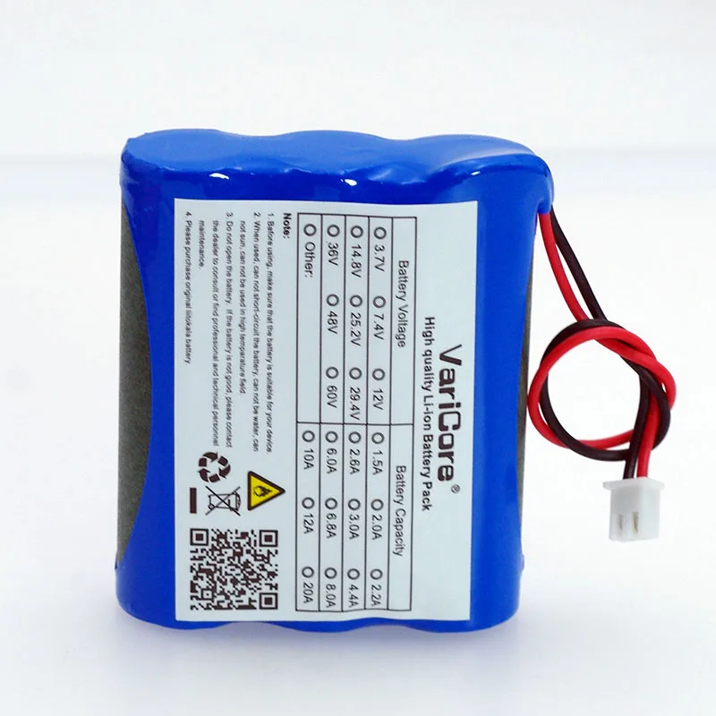 VariCore 12V 18650 2600mAh akumulator litowo-jonowy Monitor kamera telewizji przemysłowej baterii 12.6 V 1.8A 2A 2.2A 2.5A 2.6A 2.8A 3A baterie