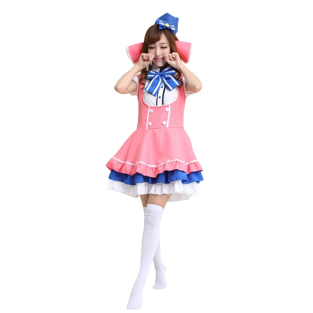 Lovelive womens sweet awaken Kotori Minami Sonoda Umi Rin Hoshizora cosplay costume Apron dress