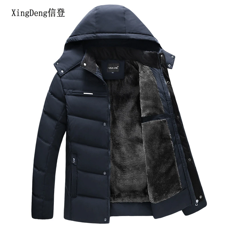 XingDeng 2018 New Arrival Brand waterproof jackets fashion warm Clothing Winter Men Cotton Winter Regular Formal Jacket And Coat