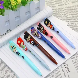 6 Pcs Lovely Press Ball Point Pen Cartoon Creative United Kingdom Soldier Ball Point Pen Office School Supplies