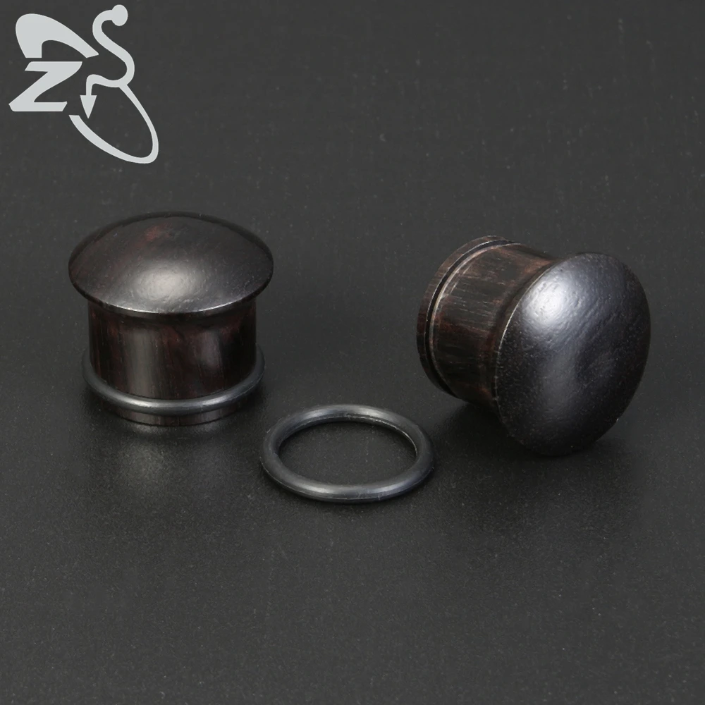 ZS 1 Pair Wood Ear Tunnel And Plug Men Women Ear Expander Flesh Stretche 6-14mm Single Flared Large Gauges Body Piercing Jewelry