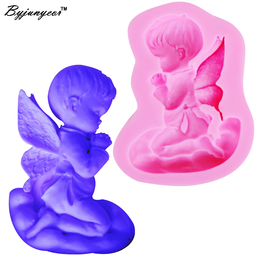 M119 Angel Baby 3D Candle Soy Wax Mould Scented Soap Handmade Silicone Mold Plaster Resin Clay Diy Craft Home Decoration