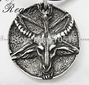 Baphomet Pendant Necklace Goth Wicca Pentacle Mohanned Pentagram Occult Pagan Witch Gothic Jewelry