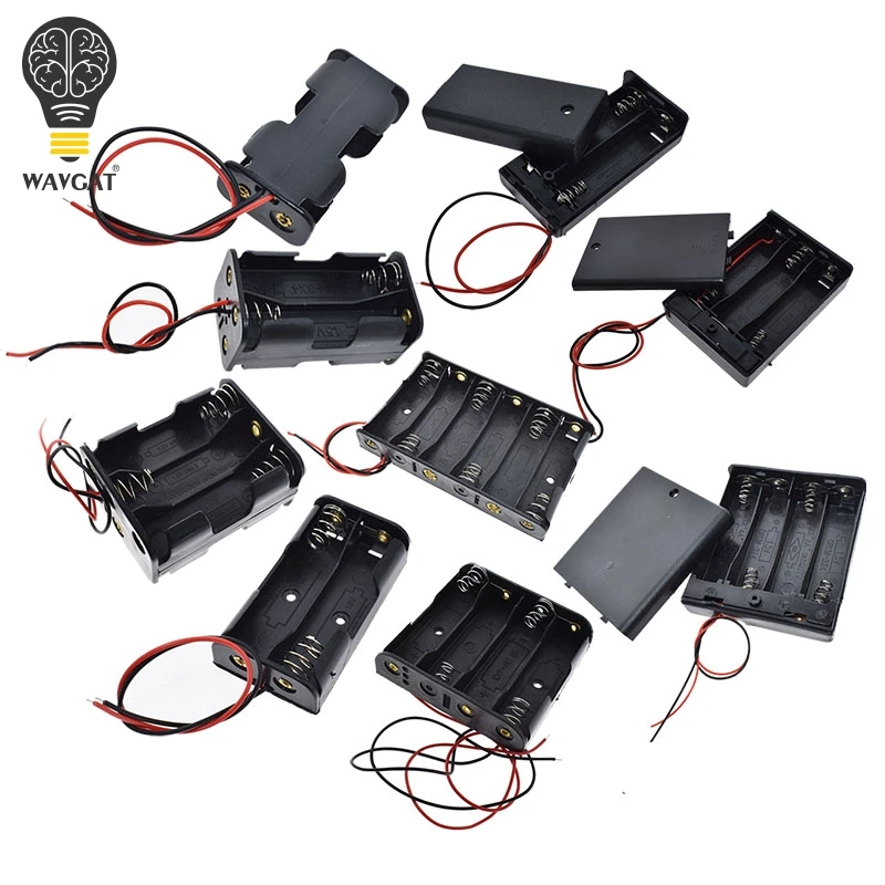 AA Rozmiar Power Battery Storage Case Box Holder Leads With 1 2 3 4 6 Slots Container Bag DIY Standard Batteries Charging Droship