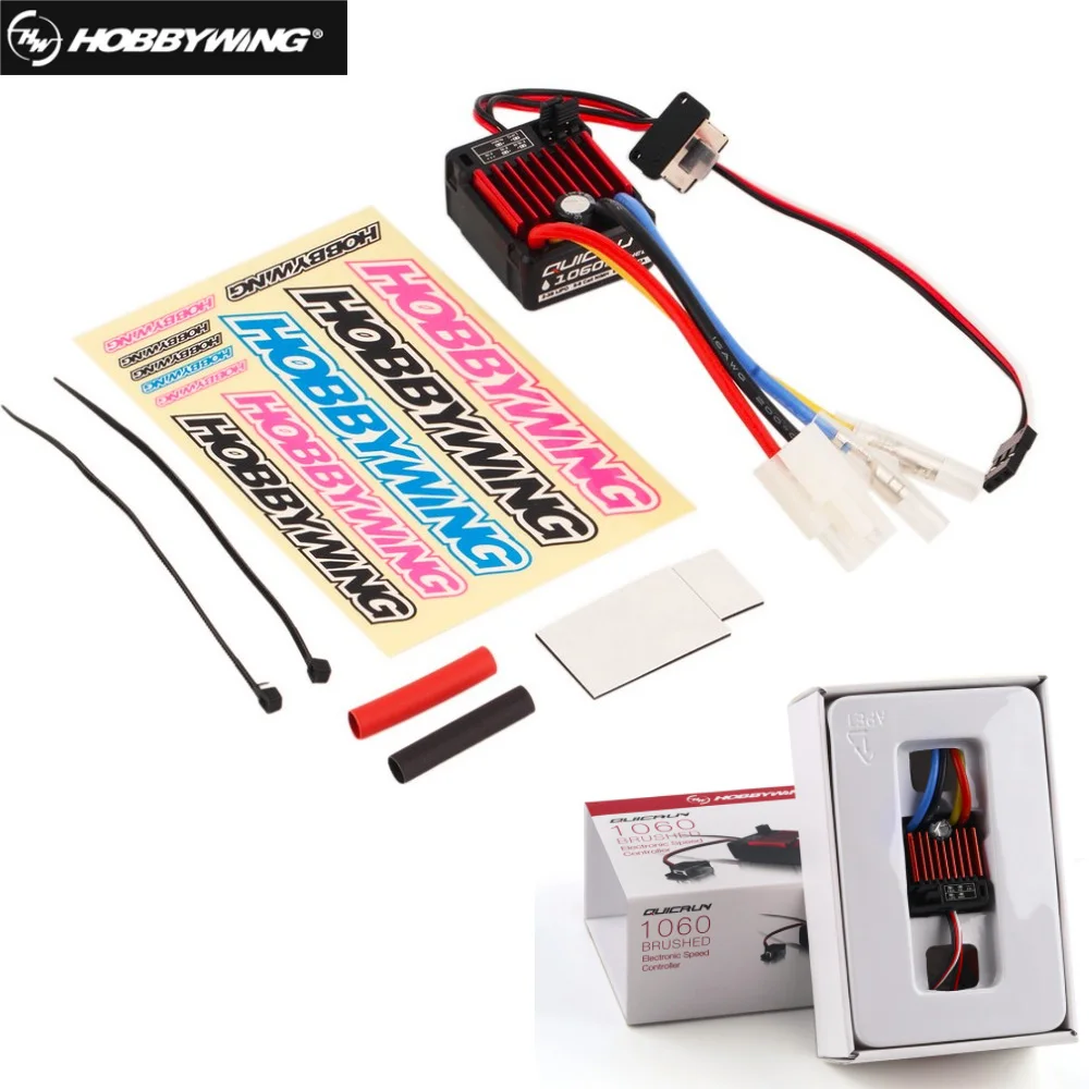 HobbyWing QuicRun 1060 60A Brushed Electronic Speed Controller ESC For 1:10 RC Car Waterproof For RC Car