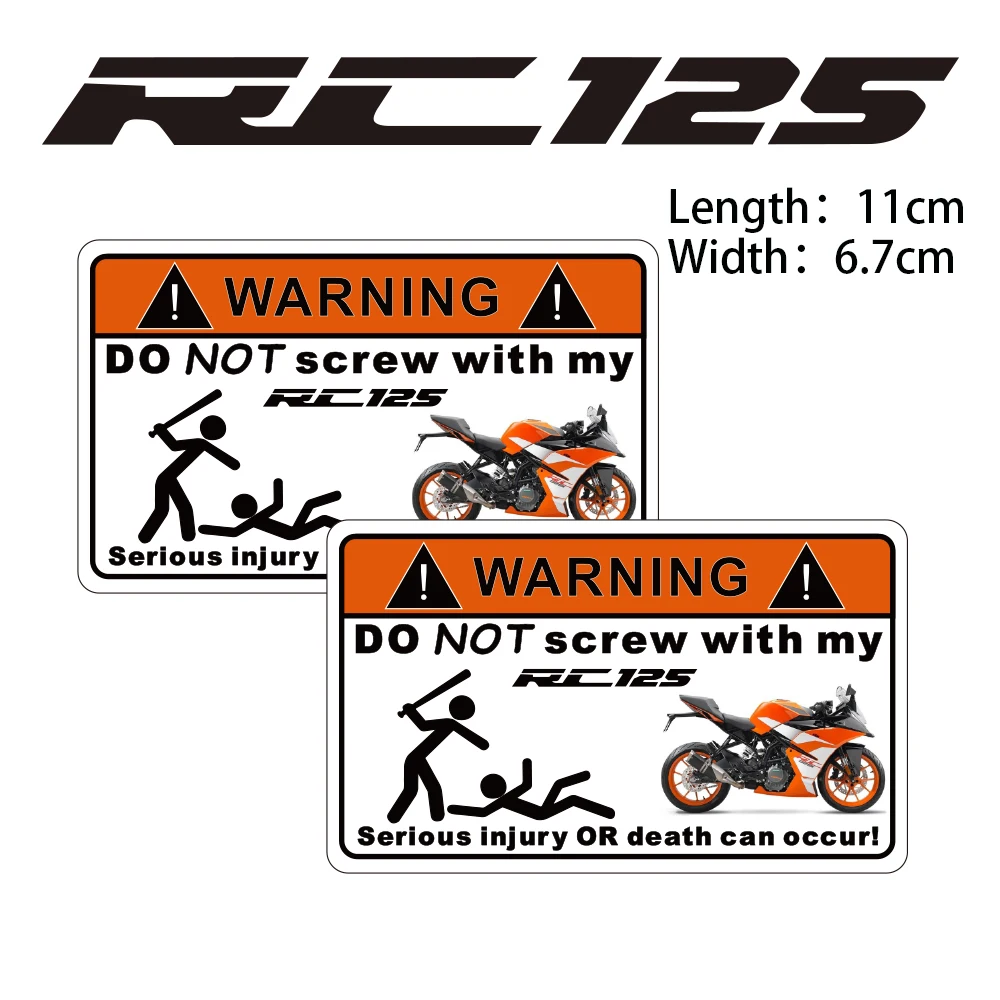 

KODASKIN Motorcycle Cheap 2D Creative Warning Sticker Decal for RC125