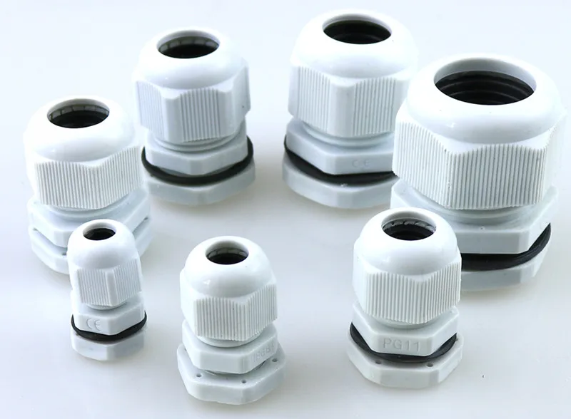 Free shippin10psc white Waterproof box joint PG7 / PG9 / PG11 / PG13.5 / PG16 / PG19 /PG21 / PG25 / PG29 / nylon cable connector