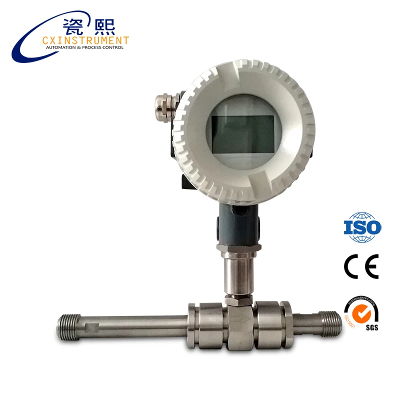 Water Flow meter DN4 Diameter and Local LCD Display thread connection Turbine flow meter