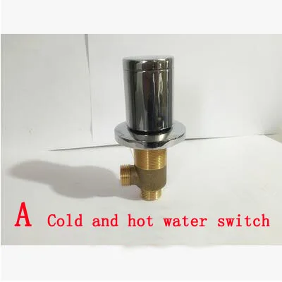 

2 Interface cold and hot water switch, Shower room mixing valve chrome, 2 Types brass bathroom bathtub faucet accessories