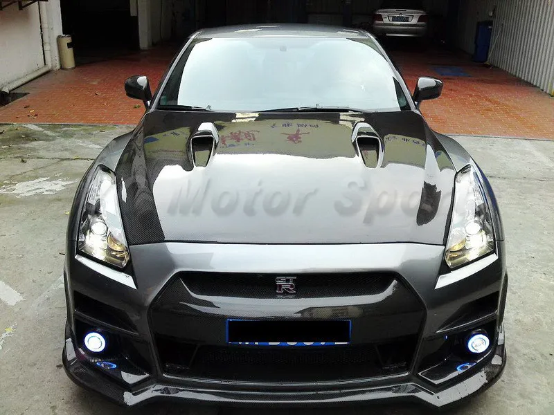 

Car Accessories Carbon Fiber Matte Finish YC-2 Style Hood Bonnet Fit For 2008-2014 R35 GTR GTR35 GT-R CBA DBA Hood Car-styling