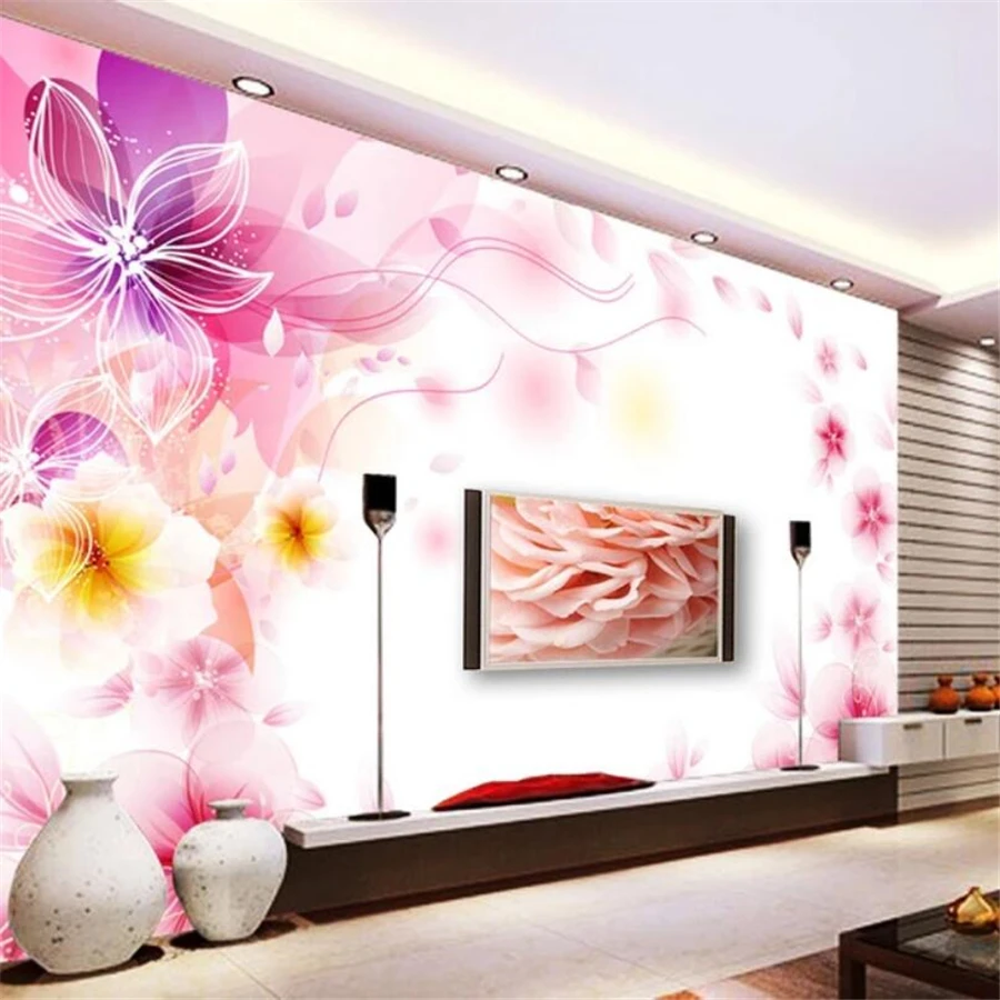 

wellyu Custom Photo Wallpaper 3d Large Murals Обои Dream Flower Lily Living Room TV Background Wall papel de parede 3d wallpaper