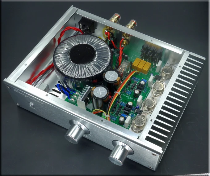 DIY Finished AC220V 120+120W Gold seal tube MJE15024 MJE15025 HIFI HDAM amplifier Marantz HDAM circuit