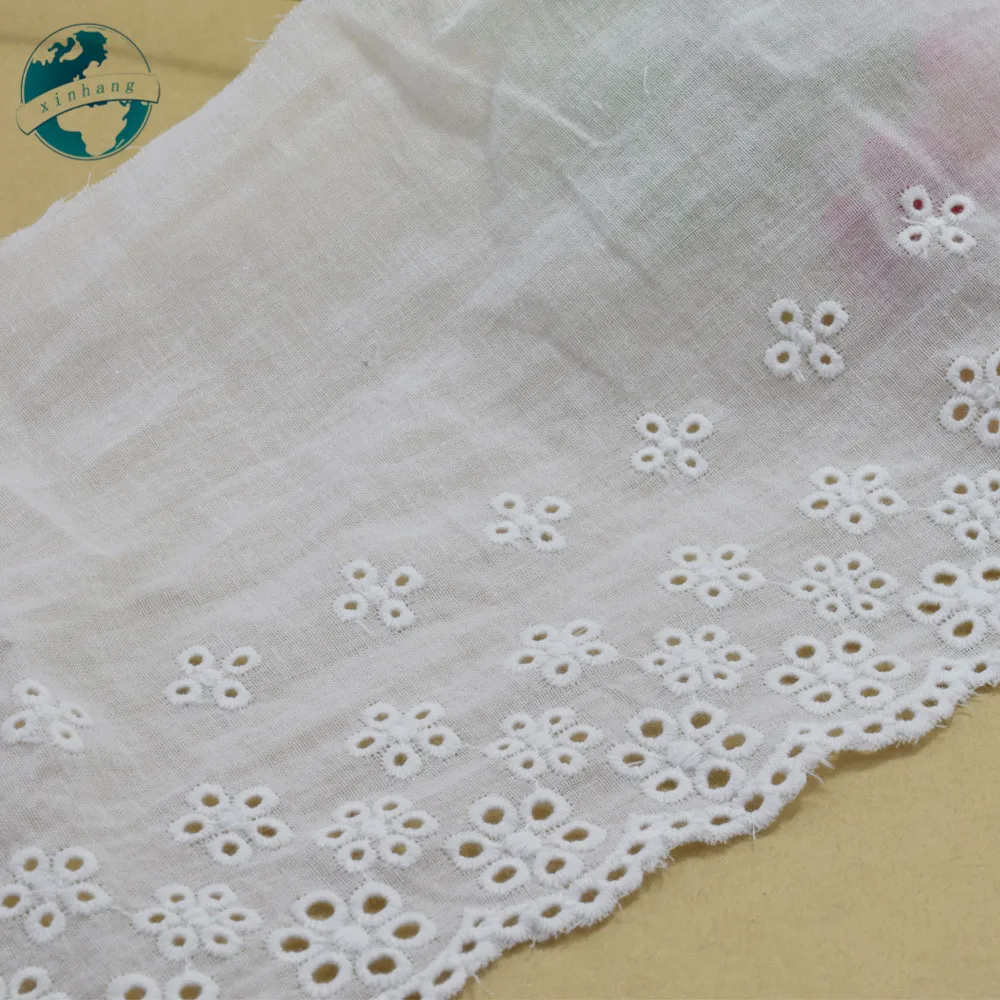 12cm weiß 3708 Baumwolle Stickerei Spitze Band Stoff Guipure DIY Kleid Borten Nähen Damen kleider Kleidungs stück Accessoires # – Detail 3