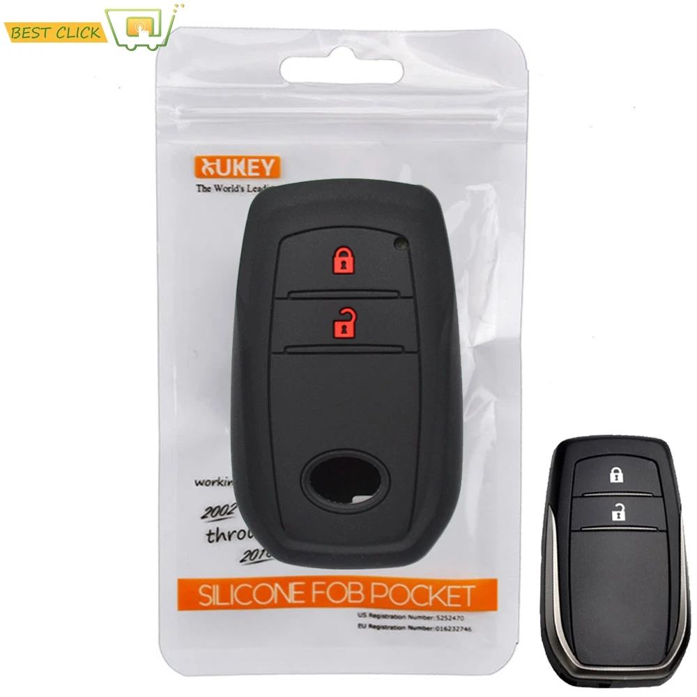 Silicone Car Key Case For Toyota Hilux Revo Innova Rav4 Fortuner Cover Remote Fob Shell Skin Key Chain Holder Protector