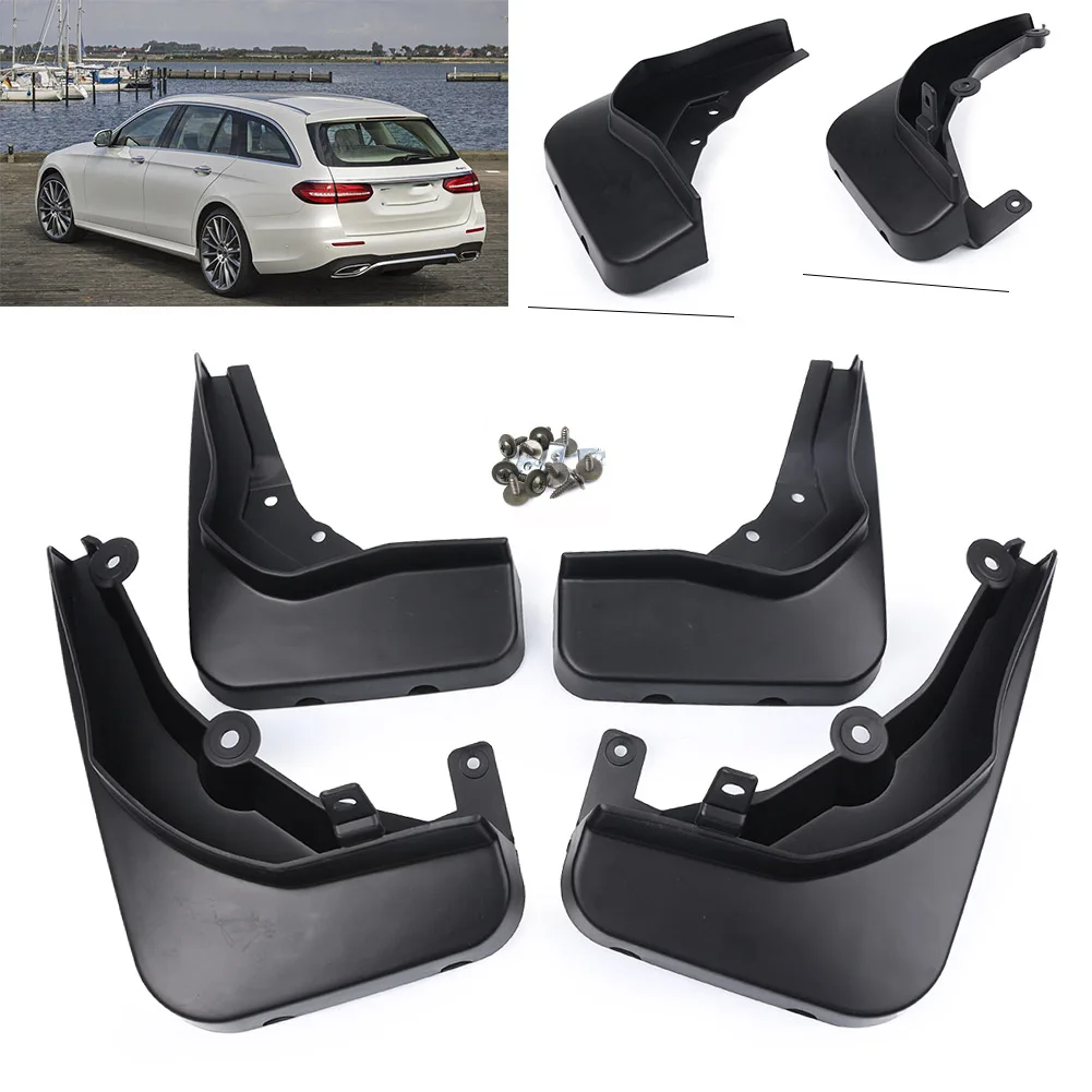 Car Splash Mudguards Flaps For Mercedes Benz E-Class Estate Wagon S212 2013 2014 2015 2016 ABS Plastic 4PCS/SET