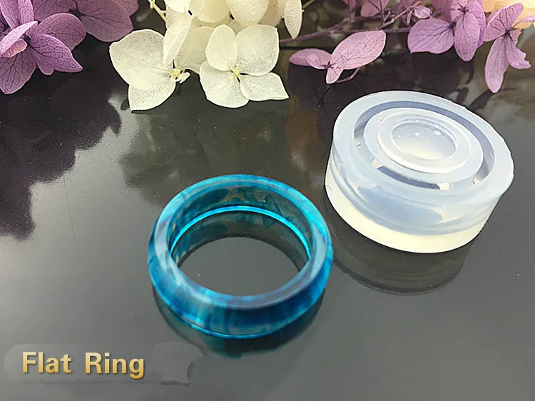DIY Flat Triangle  Shaped Ring Pendant DIY Silicone Mold Dried Flower Jewelry Accessories Tools Equipments Resin Molds