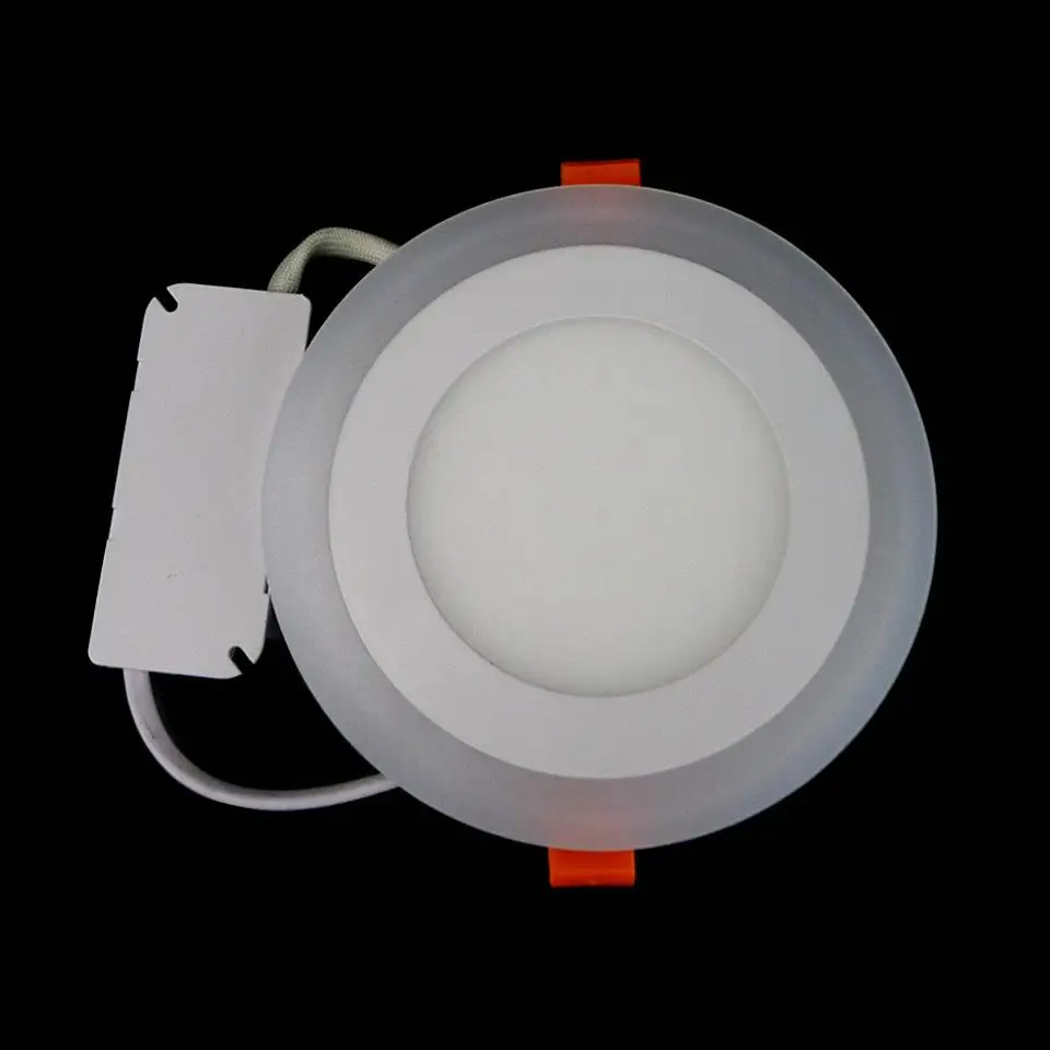 Dwukolorowy Panel LED Downlight 6W 9W 16W 24w 3 Model LED lampa panelowa LED sufitowa oprawa punktowa AC110V 220V + sterownik