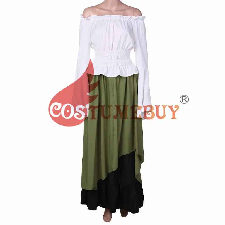 Costumebuy clássico medieval estilo europeu central feminino cosplay trajes halloween carnaval feminino cosplay estilo retro vestido