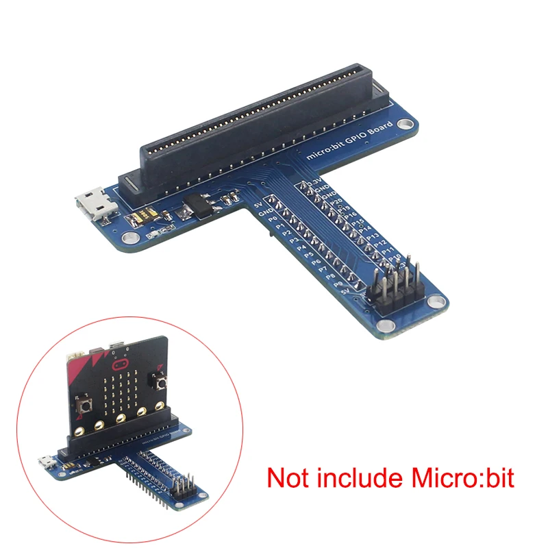 Latest GPIO Extension Board for Micro:bit T-plate 5V 3.3V Output Expansion Board for Micro:bit Kid Programming Education