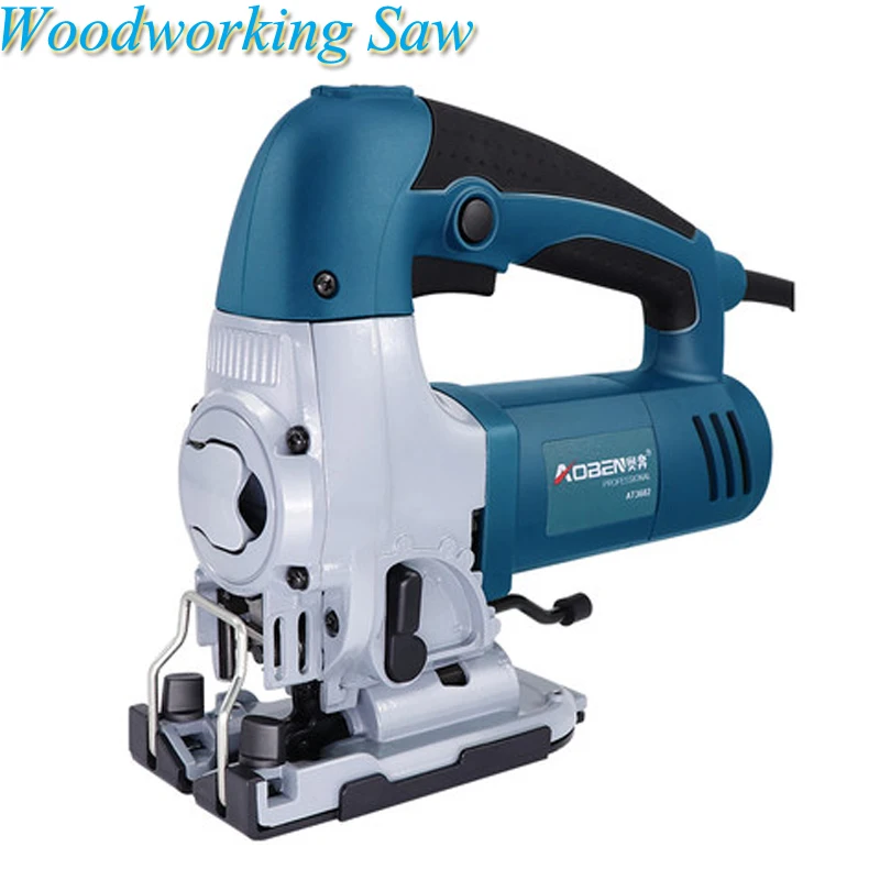 

600W Jig Saw Multi-function Chainsaw Mini Board Cutting Machine Handheld Woodworking Saw Tools With 2pcs Saw Blades AT3602